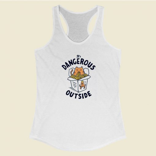 Dangerous Outside Noodles Cup Racerback Tank Top