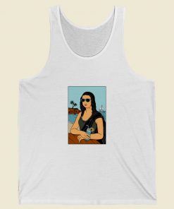 Mona Lisa Relax On The Beach Tank Top