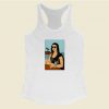 Mona Lisa Relax On The Beach Racerback Tank Top