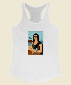 Mona Lisa Relax On The Beach Racerback Tank Top