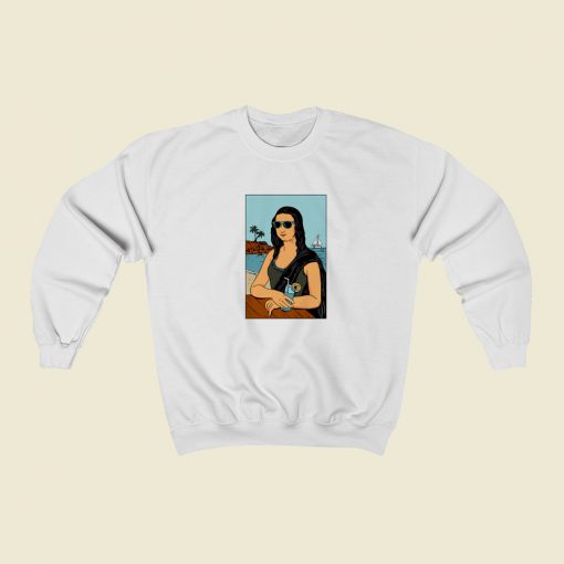 Mona Lisa Relax On The Beach Sweatshirt Style