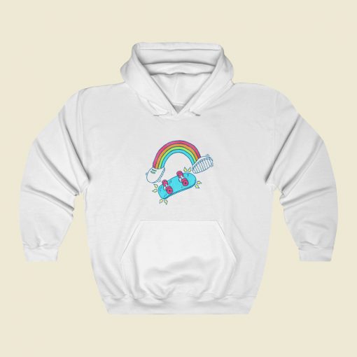 Radbow Rainbow Skateboarding Funny Hoodie Style