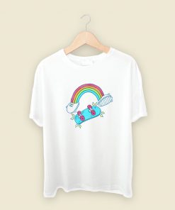 Radbow Rainbow Skateboarding Funny T Shirt Style