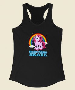 80s Unicorn Gonna Roller Racerback Tank Top