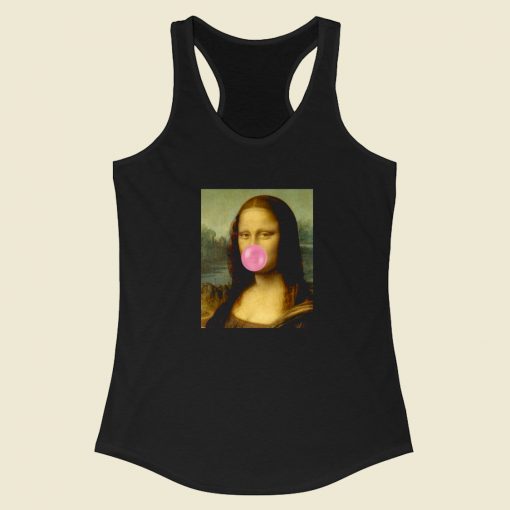 Bubble Gum Mona Lisa Racerback Tank Top