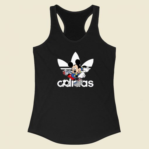 Football Mickey Mouse Adidas Racerback Tank Top