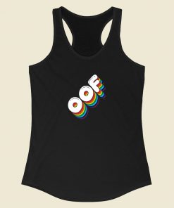 Oof Retro Rainbow Racerback Tank Top