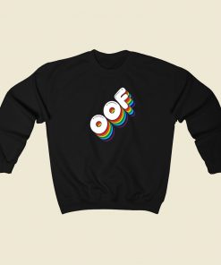 Oof Retro Rainbow Sweatshirt Style