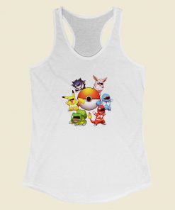 Funny Pokemon Parody Power Rangers Racerback Tank Top