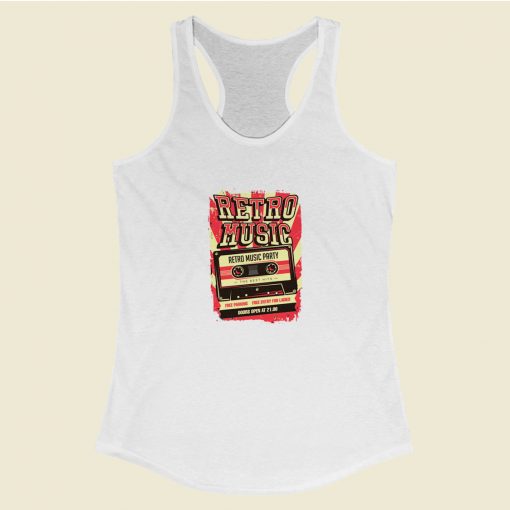 Retro Music Party racerback tank top