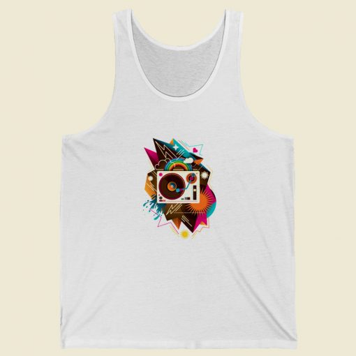 Retro Rainbow Turntable Tank Top