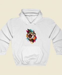 Retro Rainbow Turntable Hoodie Style