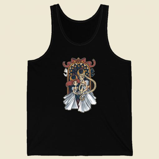 Silver Moon And Sister Funny Tank Top