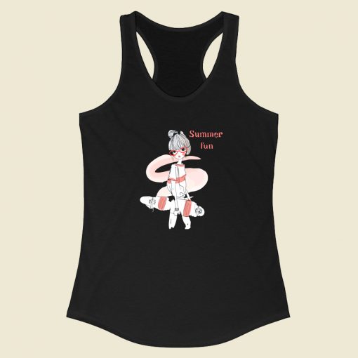 Summer Fun Girls Racerback Tank Top