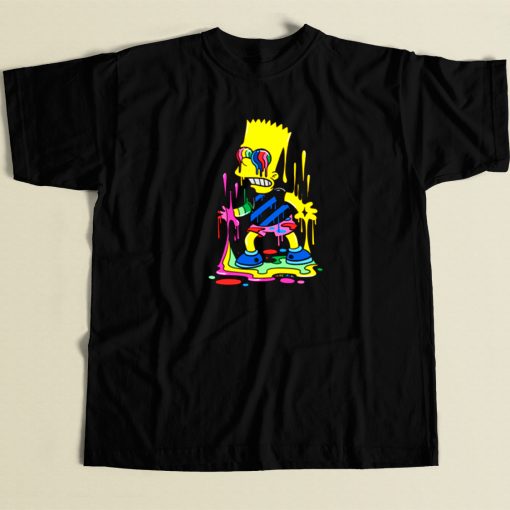 Trippy Bart Melting Funny T Shirt Style