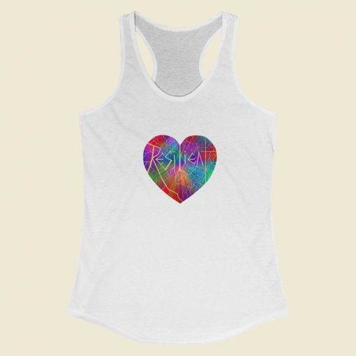 Resilient Rainbow Kintsugi Heart Racerback Tank Top