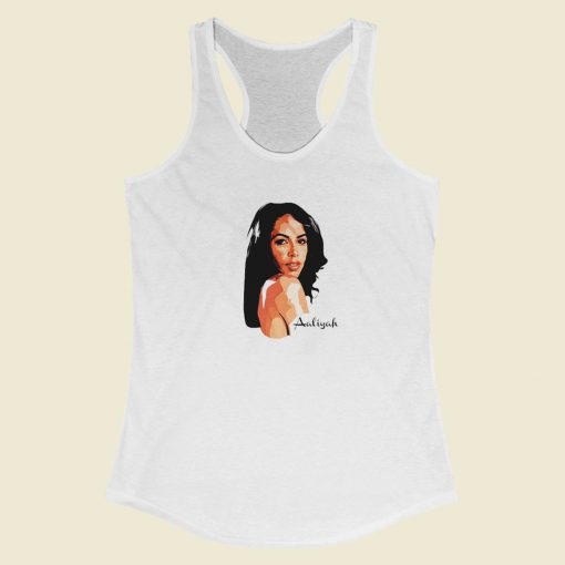 Aaliyah Art Actress Racerback Tank Top