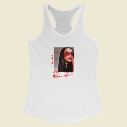 Actress Aaliyah Bio Vintage Racerback Tank Top