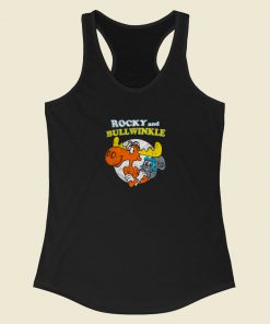 Rocky And Bullwinkle Vintage Racerback Tank Top