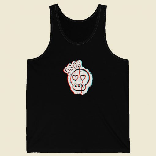 5SOS Heart Eyes Skull Tank Top