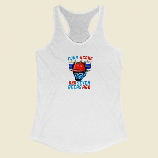 Abraham Lincoln Four Score Racerback Tank Top