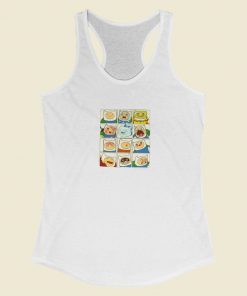 Adventure Time Finn Faces Racerback Tank Top