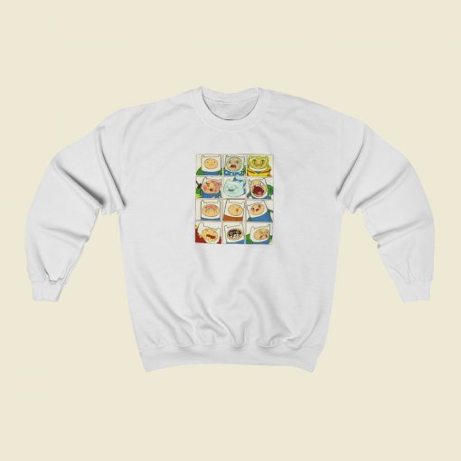 Adventure Time Finn Faces Sweatshirt Style