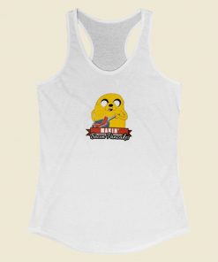 Adventure Time Jake Makin Bacon Racerback Tank Top