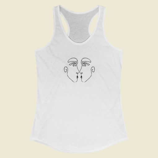 Aesthetic Face Art Racerback Tank Top