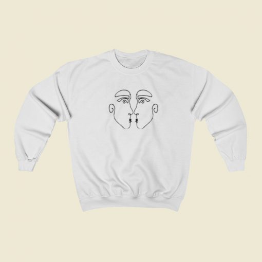 Aesthetic Face Art Sweatshirt Style