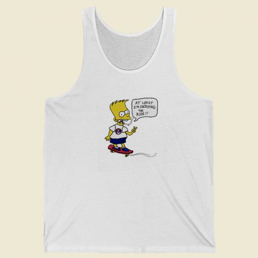 Bart Simpsons Enjoying The Ride Tank Top