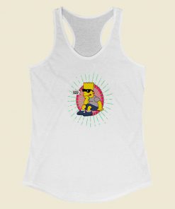 Bart Simpsons Glasses Racerback Tank Top