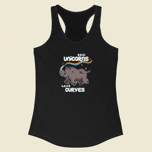 Chubby Real Unicorns Racerback Tank Top