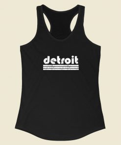 Detroit Retro Three Stripe Racerback Tank Top