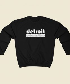 Detroit Retro Three Stripe Weathered Sweatshirt Style