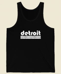 Detroit Retro Three Stripe Weathered Tank Top