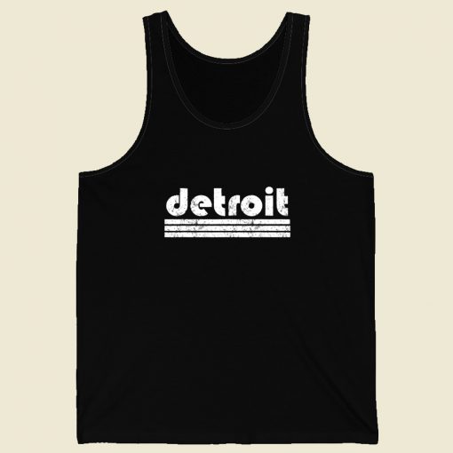 Detroit Retro Three Stripe Weathered Tank Top