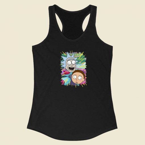 Rick and Morty Jungle Warp Faces Racerback Tank Top