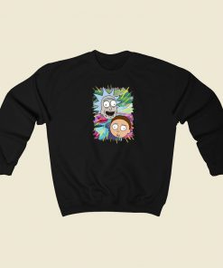 Rick and Morty Jungle Warp Faces Sweatshirt Style