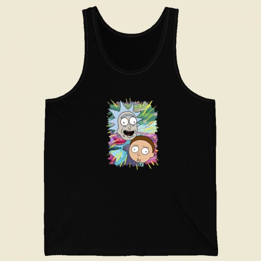 Rick and Morty Jungle Warp Faces Tank Top