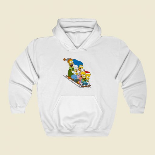 The Simpsons Gone Sledding Hoodie Style