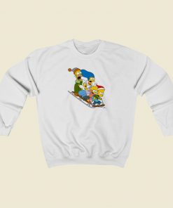 The Simpsons Gone Sledding Sweatshirt Style