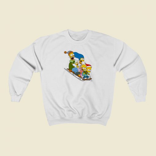 The Simpsons Gone Sledding Sweatshirt Style