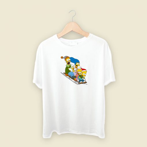 The Simpsons Gone Sledding T Shirt Style