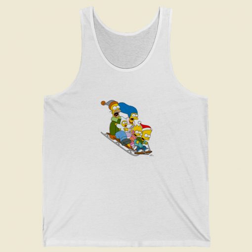 The Simpsons Gone Sledding Tank Top