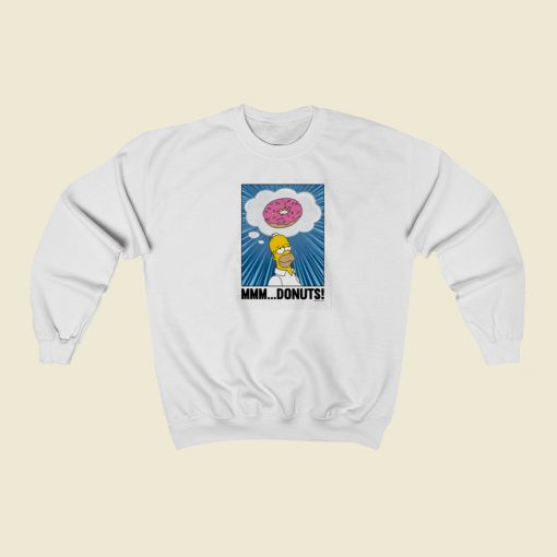 The Simpsons Homer Mmm Donuts Sweatshirt Style