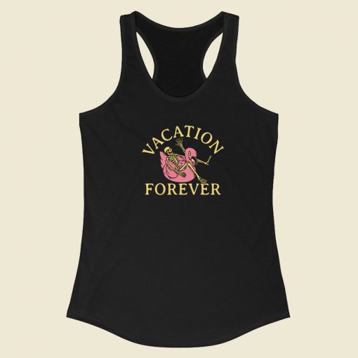 Vacation Forever Chill Skull Racerback Tank Top