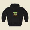 Baby Yodarmeister Mandalorian 80s Retro Hoodie Style