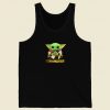 Baby Yodarmeister Mandalorian 80s Retro Tank Top