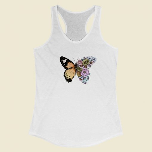 Butterfly In Bloom Racerback Tank Top